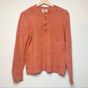 WOOLRICH Firefly Heather Speckled Rust Sweater